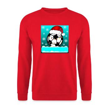 Cadeaux de Noël personnalisés - NOM DE FOOTBALL - Sweat-shirt Unisexe - rouge - Devant - Alina (178cm) & Michal (187cm)