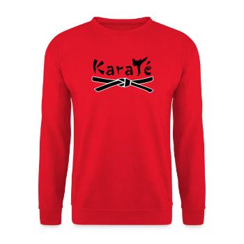 Karate - Unisex Sweatshirt - red - Front - Alina (178cm) & Michal (187cm)
