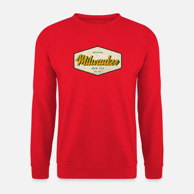 Milwaukee Retro Bierzeichen - Unisex Pullover - Rot