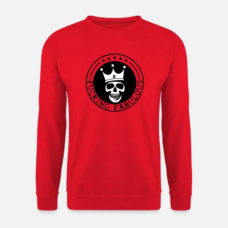 Kronen Schädel Grafik - Unisex Pullover - Rot