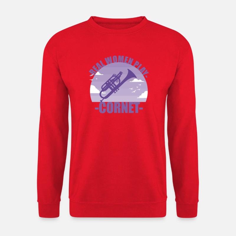 Kornett Instrument Musikerin Mädchen Geschenk - Unisex Pullover - Rot