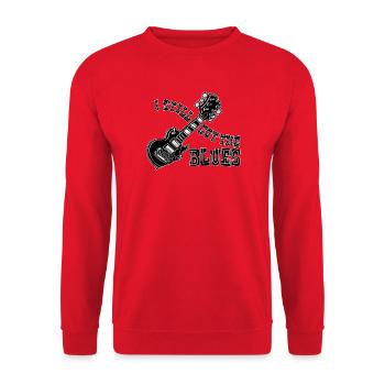 J’AI TOUJOURS LE BLUES - Sweat-shirt Unisexe - rouge - Devant - Alina (178cm) & Michal (187cm)