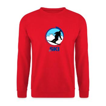 Ski - Unisex Sweatshirt - red - Front - Alina (178cm) & Michal (187cm)