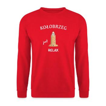 Kołobrzeg, Mer Baltique polonaise, Détendez-vous - Sweat-shirt Unisexe - rouge - Devant - Alina (178cm) & Michal (187cm)