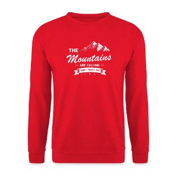Der Berg ruft - Unisex Pullover - Rot - Vorne - Alina (178cm) & Michal (187cm)