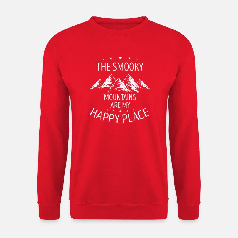 Berge - Mountains Happy Place - Unisex Pullover - Rot