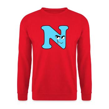 N - Unisex Pullover - Rot - Vorne - Alina (178cm) & Michal (187cm)