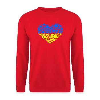 ukraine - Sweat-shirt Unisexe - rouge - Devant - Alina (178cm) & Michal (187cm)