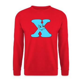 X - Sweat-shirt Unisexe - rouge - Devant - Alina (178cm) & Michal (187cm)
