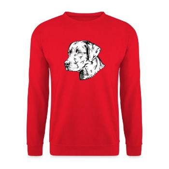 Retriever Portrait - Unisex Sweatshirt - red - Front - Alina (178cm) & Michal (187cm)