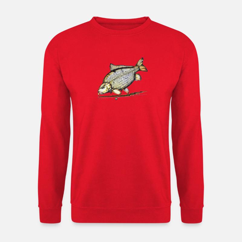 Gemeinsames Design von Karpfenangel-Rig-Anglern - Unisex Pullover - Rot