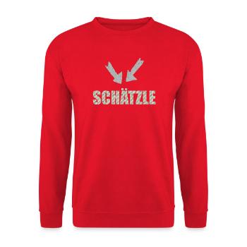 schätzle - Unisex Pullover - Rot - Vorne - Alina (178cm) & Michal (187cm)