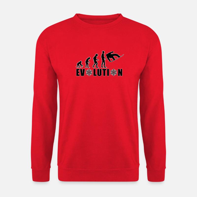 EVOLUTION SNOWBOARD Neige Hiver Cadeau - Sweat-shirt Unisexe - rouge