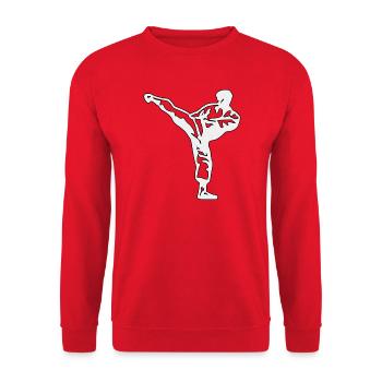 Karate Silver - Unisex Sweatshirt - red - Front - Alina (178cm) & Michal (187cm)