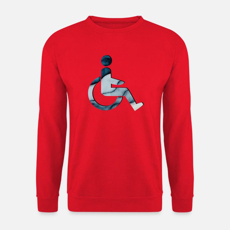 ROLLSTUHL ROLLSTUHLFAHRERIN - Unisex Pullover - Rot