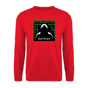 Darknet - Unisex Pullover - Rot - Vorne - Alina (178cm) & Michal (187cm)