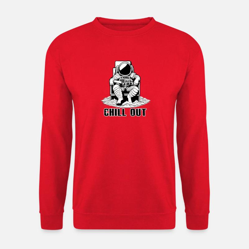Astronaut, Chill out - Unisex Pullover - Rot