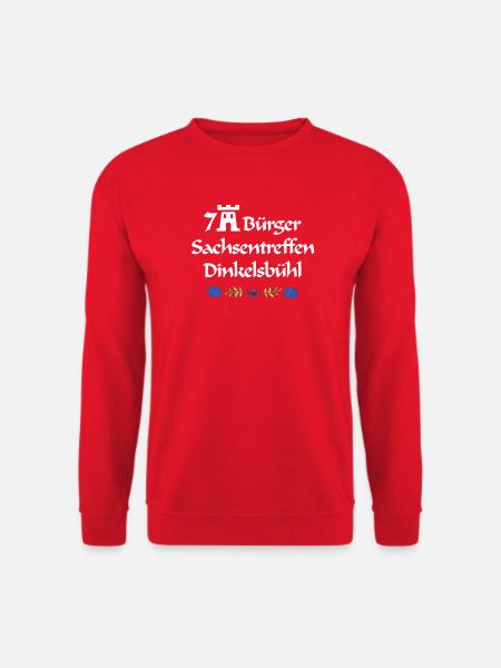 7Bürger Sachsentreffen Dinkelsbühl weiße Schrift - Unisex Pullover - Rot