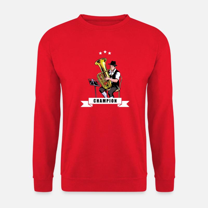Tuba Champion Emblem - Unisex Pullover - Rot