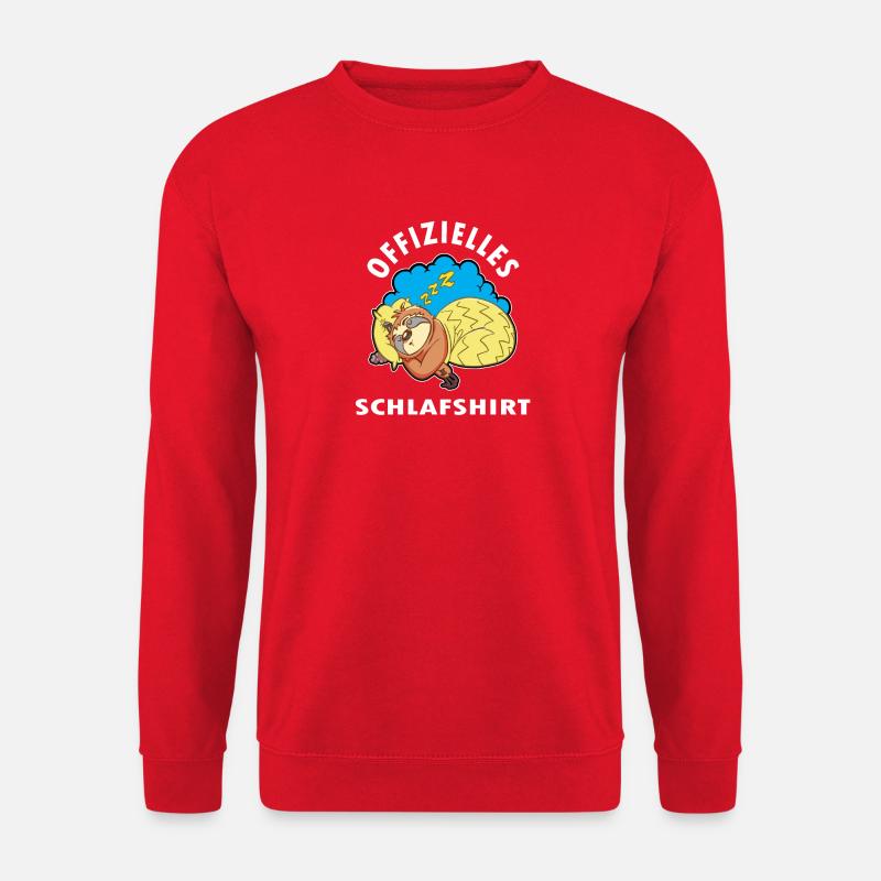 Offizielles Schlafshirt Faultier - Unisex Pullover - Rot