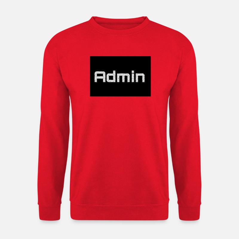 ADMIN Whitewords/Blackbackround - Unisex Pullover - Rot