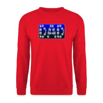 DAD CYCLING - BIKE - CHAIN - Unisex Sweatshirt - red - Front - Alina (178cm) & Michal (187cm)