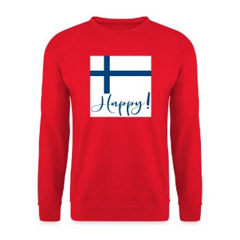DRAPEAU FINLANDAIS - SIGNE HEUREUX - Sweat-shirt Unisexe - rouge - Devant - Alina (178cm) & Michal (187cm)