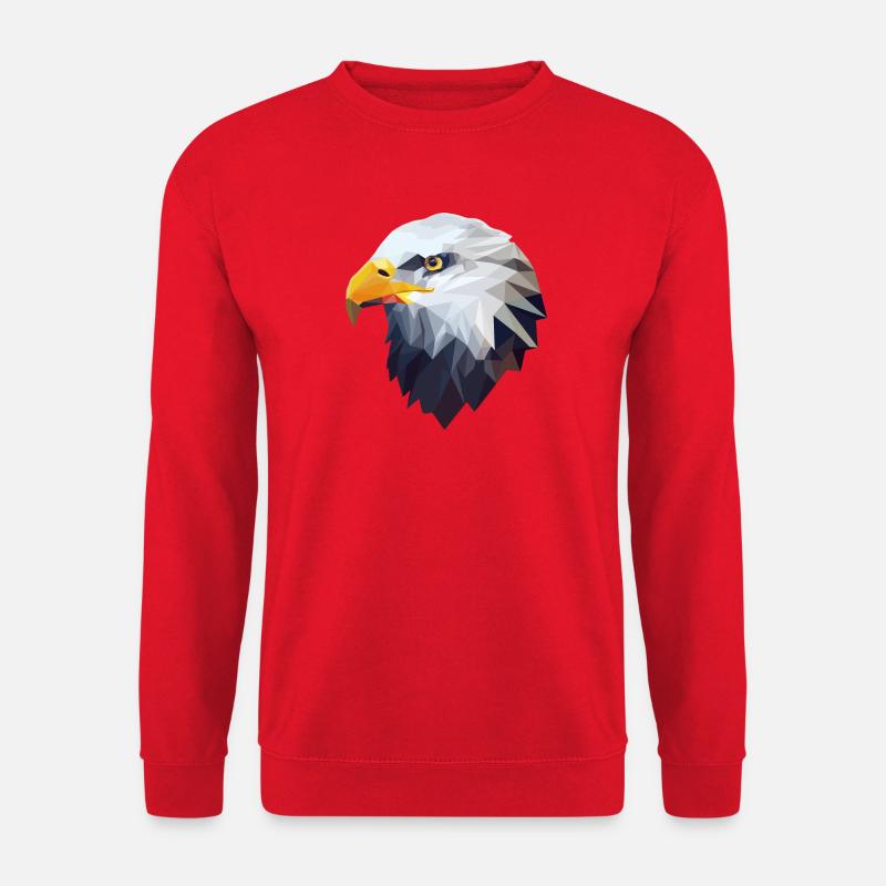 Stylized, geometric eagle - Unisex Sweatshirt - red