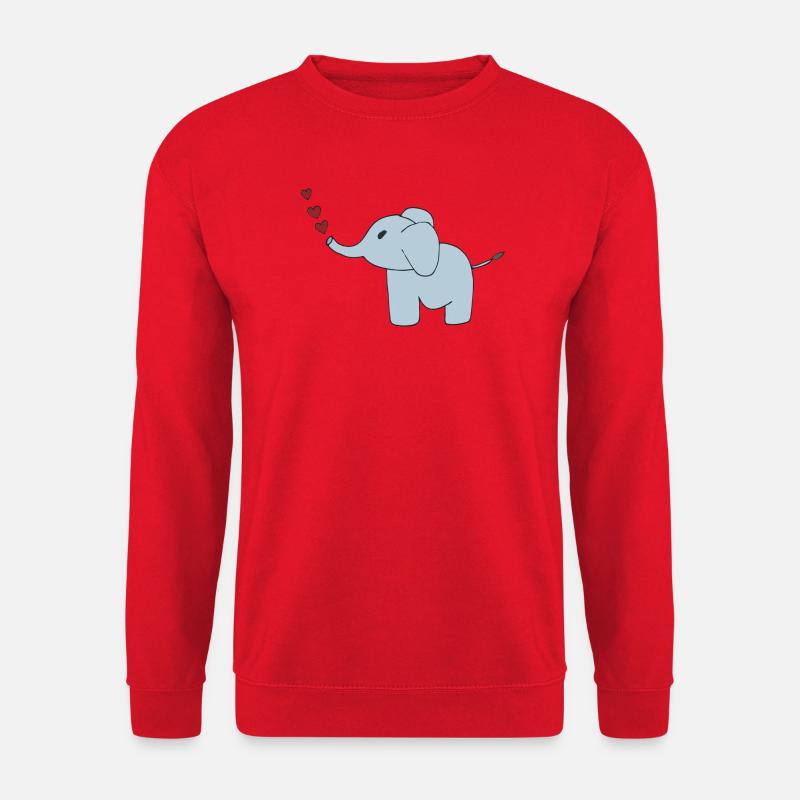 Elephant hearts - Unisex Sweatshirt - red