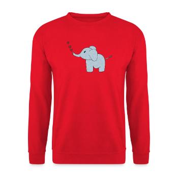 elefant elefantenhaut - Unisex Pullover - Rot - Vorne - Alina (178cm) & Michal (187cm)