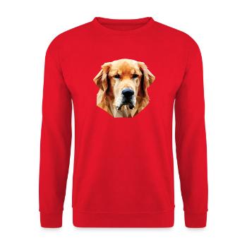 Labrabor Hund Polygon - Unisex Pullover - Rot - Vorne - Alina (178cm) & Michal (187cm)