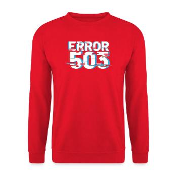 Error 503 Glitch - Unisex Sweatshirt - red - Front - Alina (178cm) & Michal (187cm)