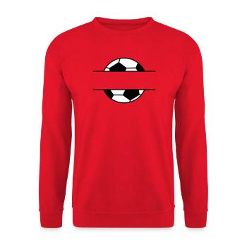 Fußball Namensschild mit Wunschname - Unisex Pullover - Rot - Vorne - Alina (178cm) & Michal (187cm)