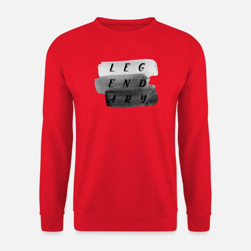 Legendäre Pinselstrich Typografie - Unisex Pullover - Rot
