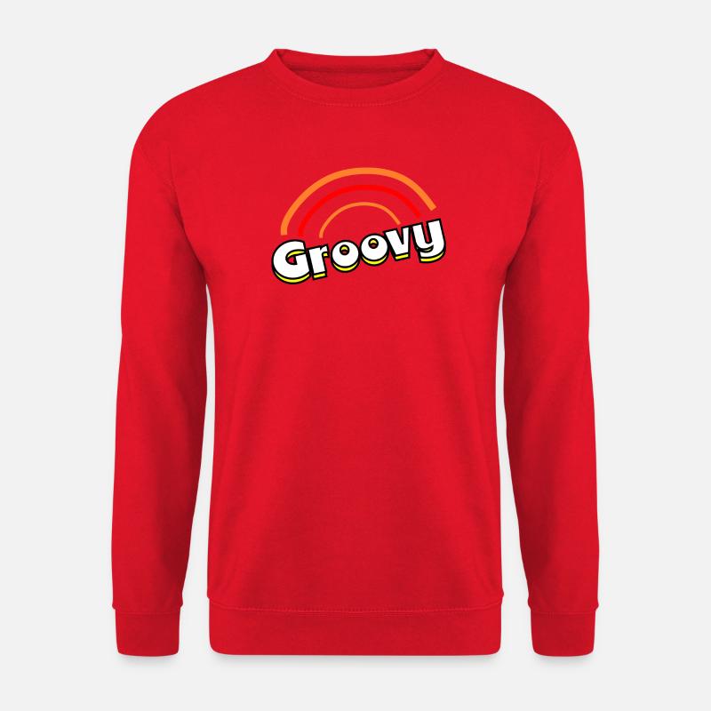 Groovy 70er Jahre - Unisex Pullover - Rot