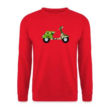 Roller Daisy Meadow Holiday Summer Italy Fan - Unisex Sweatshirt - red - Front - Alina (178cm) & Michal (187cm)