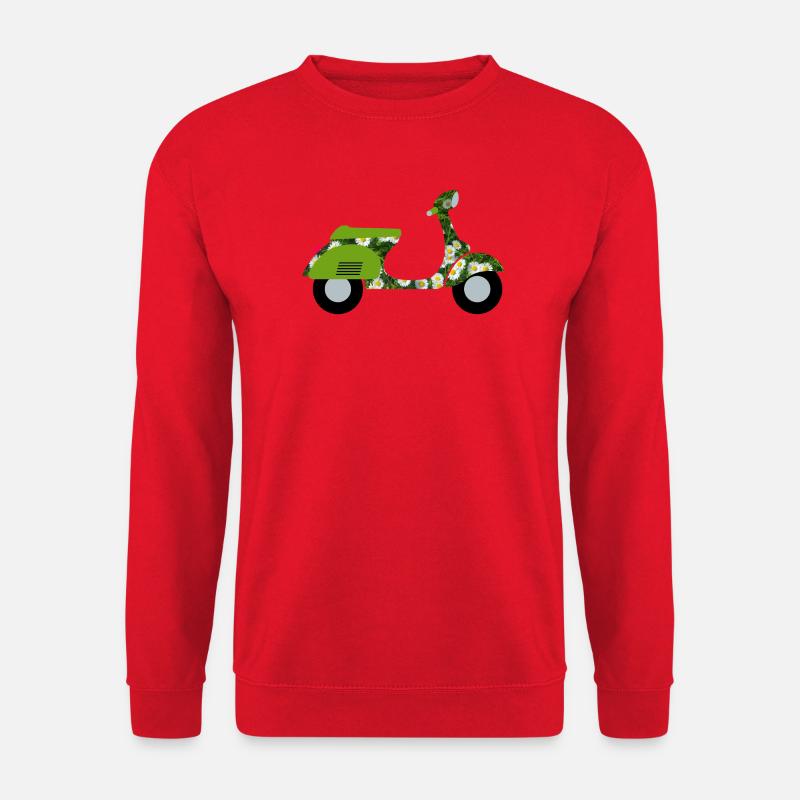 Roller Gänseblumen Wiese Urlaub Sommer Italien Fan - Unisex Pullover - Rot