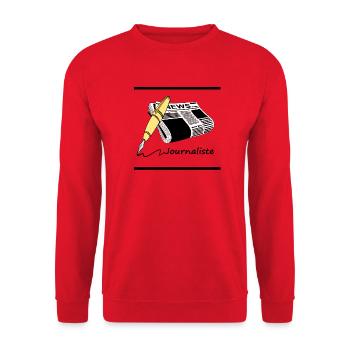 Journaliste - Sweat-shirt Unisexe - rouge - Devant - Alina (178cm) & Michal (187cm)