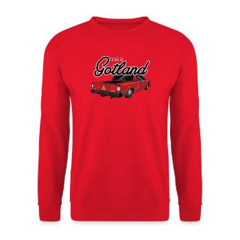 This is Gotland - Epa - Unisex Sweatshirt - red - Front - Alina (178cm) & Michal (187cm)