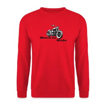 Born to Ride - Unisex Sweatshirt - red - Front - Alina (178cm) & Michal (187cm)