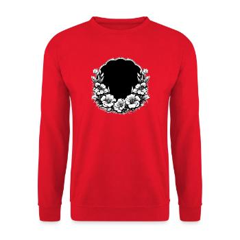 Flower Wreath Flowers Summer Meadow Wedding Blossoms - Unisex Sweatshirt - red - Front - Alina (178cm) & Michal (187cm)