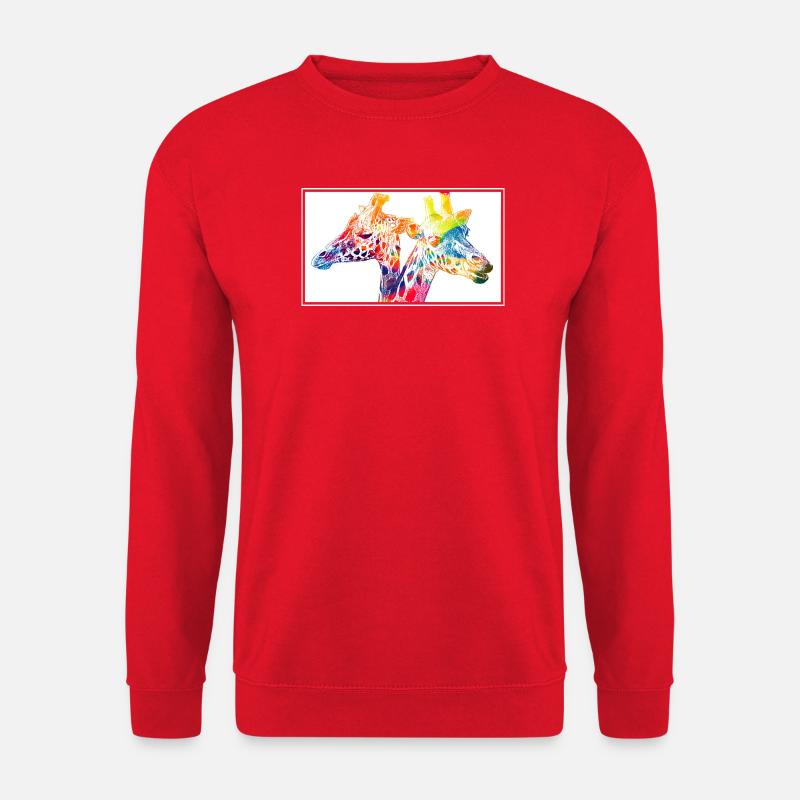 Bunte Giraffen - Unisex Pullover - Rot