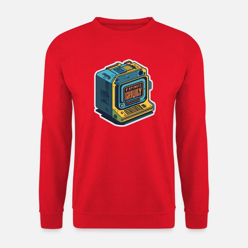 retro computer - Unisex Sweatshirt - red