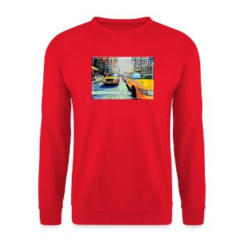 NEW YORK - Unisex Sweatshirt - red - Front - Alina (178cm) & Michal (187cm)