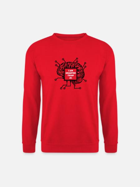 I Am Smarter Than AI - Unisex Pullover - Rot