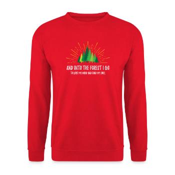 Et je vais dans la forêt - Sweat-shirt Unisexe - rouge - Devant - Alina (178cm) & Michal (187cm)