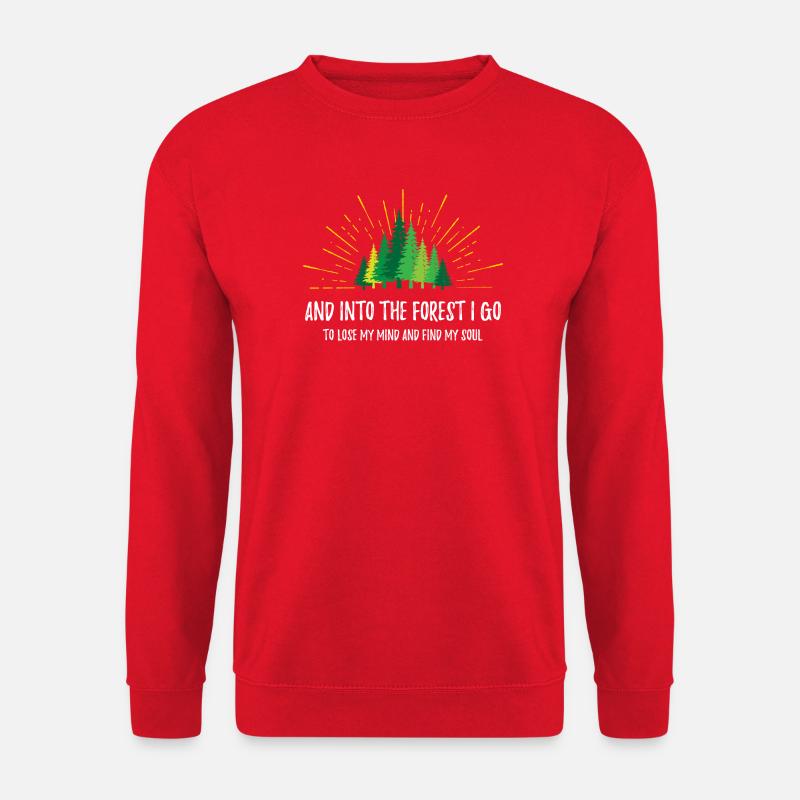 Und in den Wald gehe ich - Unisex Pullover - Rot