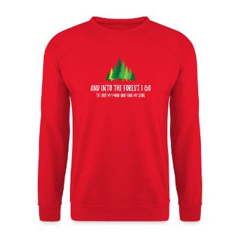 Et je vais dans la forêt - Sweat-shirt Unisexe - rouge - Devant - Alina (178cm) & Michal (187cm)