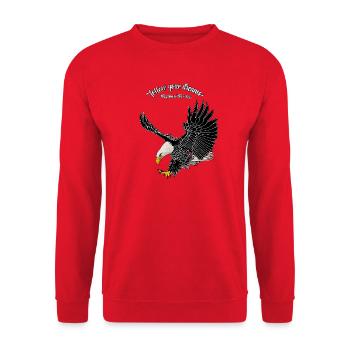 1208 Suivez vos rêves baldeagle juste noir - Sweat-shirt Unisexe - rouge - Devant - Alina (178cm) & Michal (187cm)
