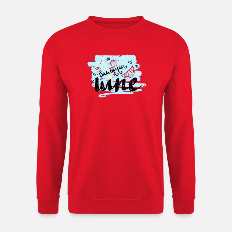 Summer Scribble Fruits - Unisex Sweatshirt - red